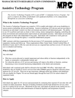 thumbnail of Assistive Technology Program Fact Sheet PDF